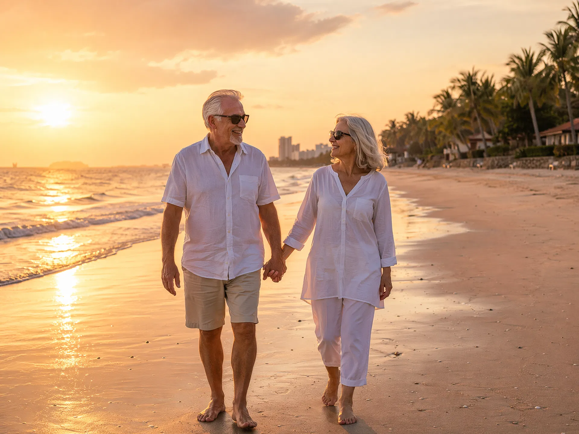 Retired expat couple enjoying independent life in Hua Hin